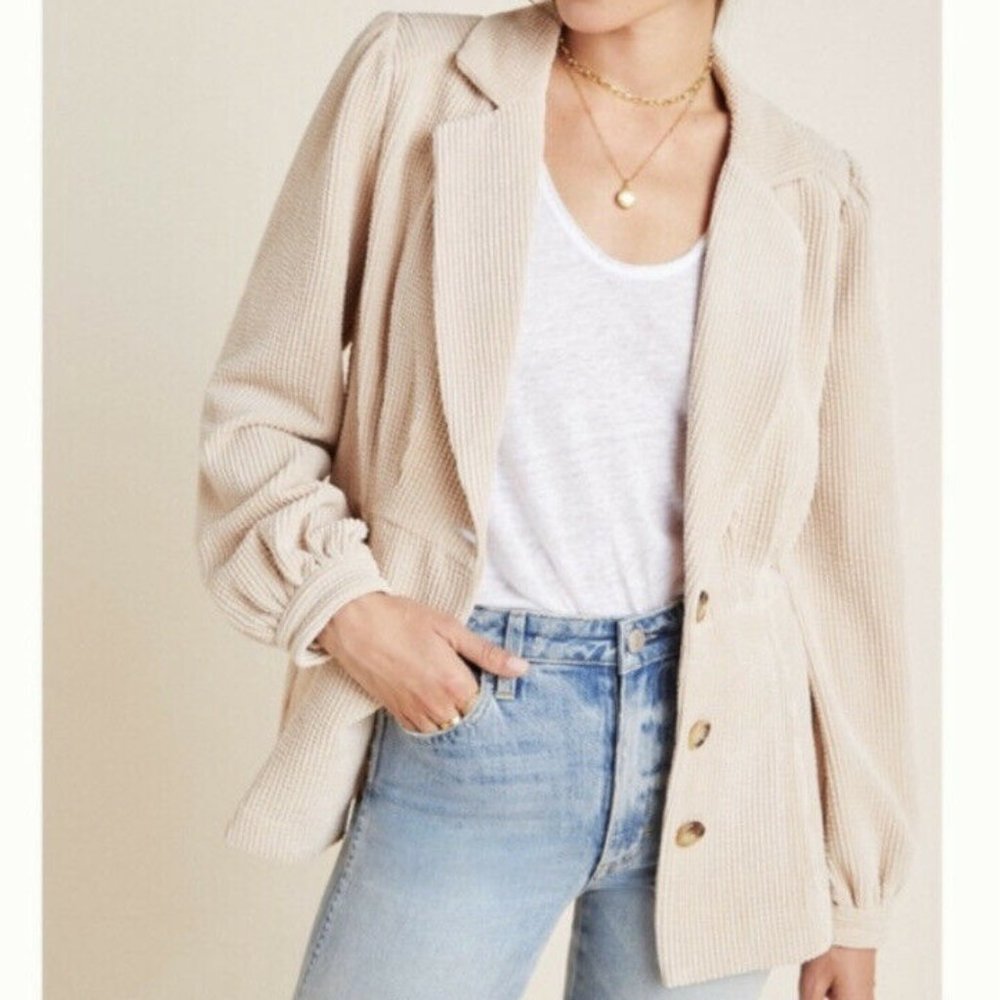 NWOT Anthro Current Air Courtney Corduroy Blazer